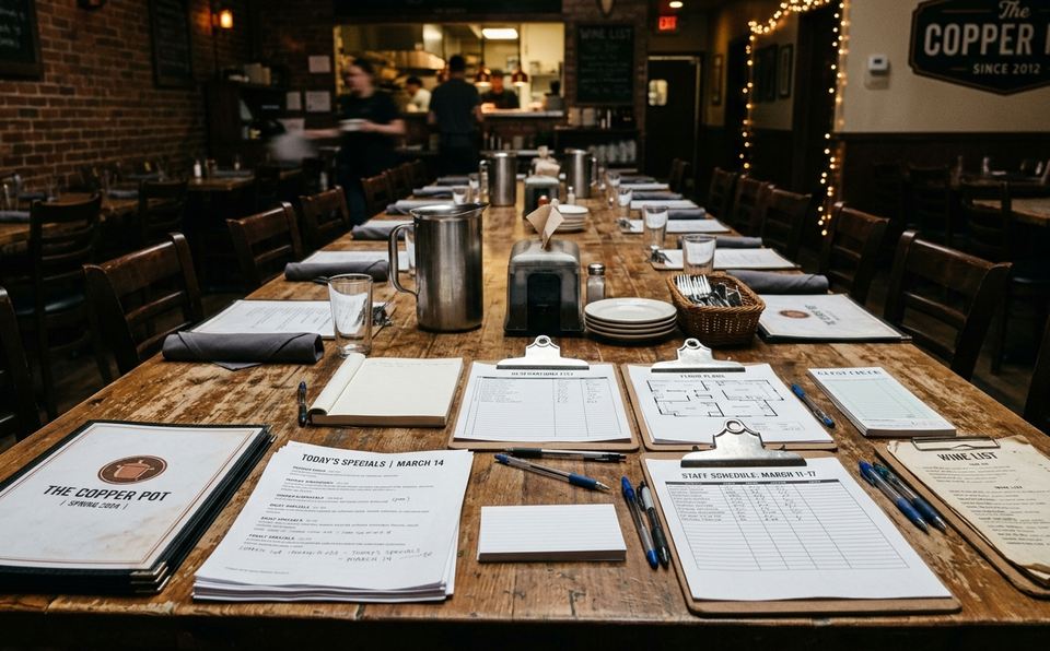 Long Menu Table