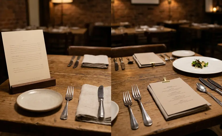Image showing northside menu cards