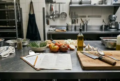 Open menu with handwritten daily specials
